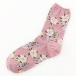 Flower pattern socks - Pink