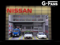 G-FANS 1/64 Diorama with LED Light NISSAN Double Storey Garage 710017