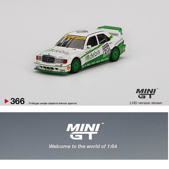 MINI GT 1/64 Mercedes-Benz 190E 2.5 16 Evolution II 1991 DTM Zakspeed #20 Michael Schumacher LHD MGT00366-L