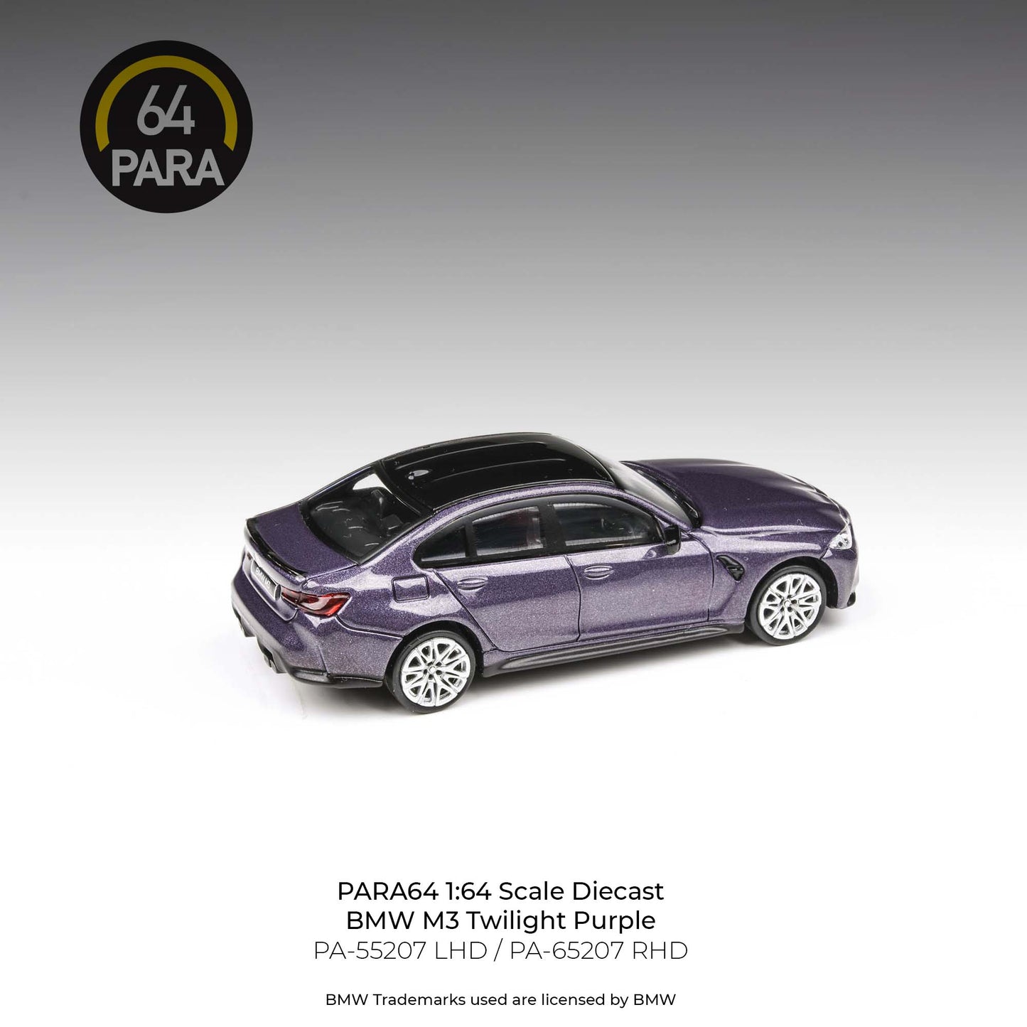 PARA64 1/64 2020 BMW M3 G80 – Twilight Purple LHD PA-55207