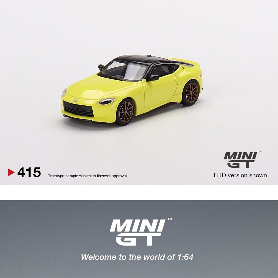 MINI GT 1/64 Nissan Z Proto Spec 2023 Ikazuchi Yellow LHD MGT00415