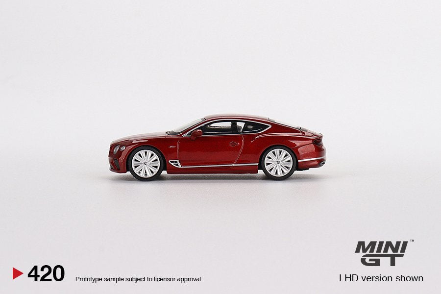 MINI GT 1/64 Bentley Continental GT Speed 2022 Candy Red LHD MGT00420-L