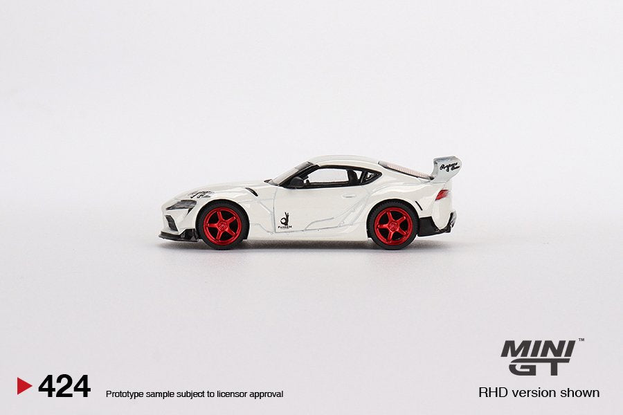 MINI GT 1/64 Pandem Toyota GR Supra V1.0 Pearl White LHD MGT00424-L