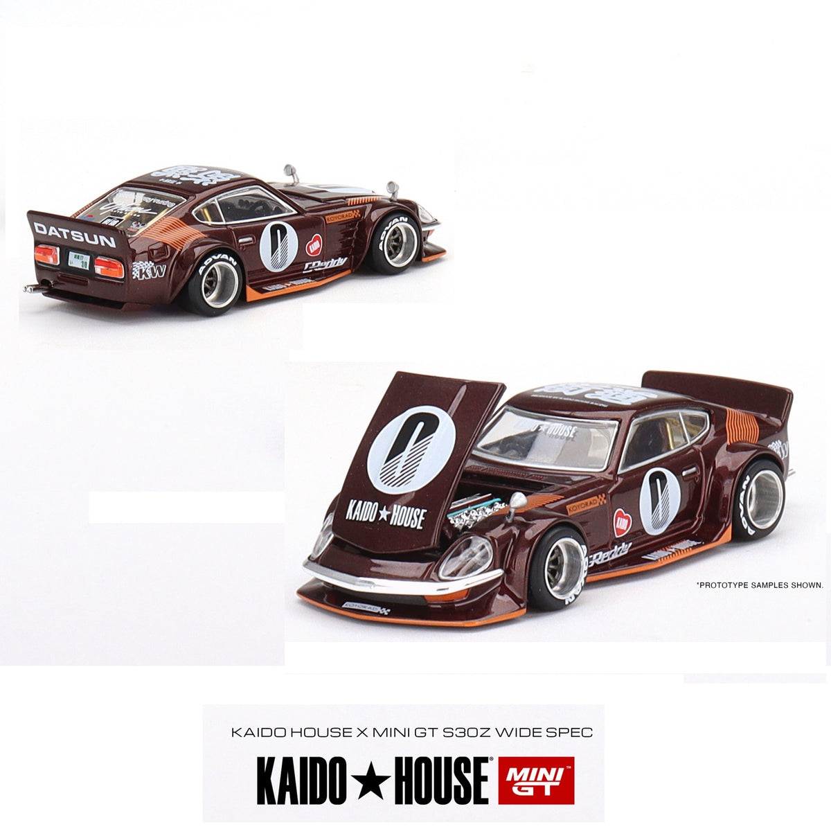 MINI GT x Kaido House 1/64 Datsun KAIDO Fairlady Z Dark Red RHD KHMG023