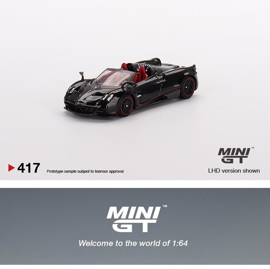 MINI GT 1/64 Pagani Huayra Roadster Black LHD MGT00417-L