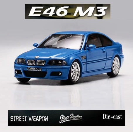 Stance Hunters x Street Weapon 1/64 BMW E46 M3 (Blue)
