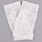 Fingerless lace glove Short length - White