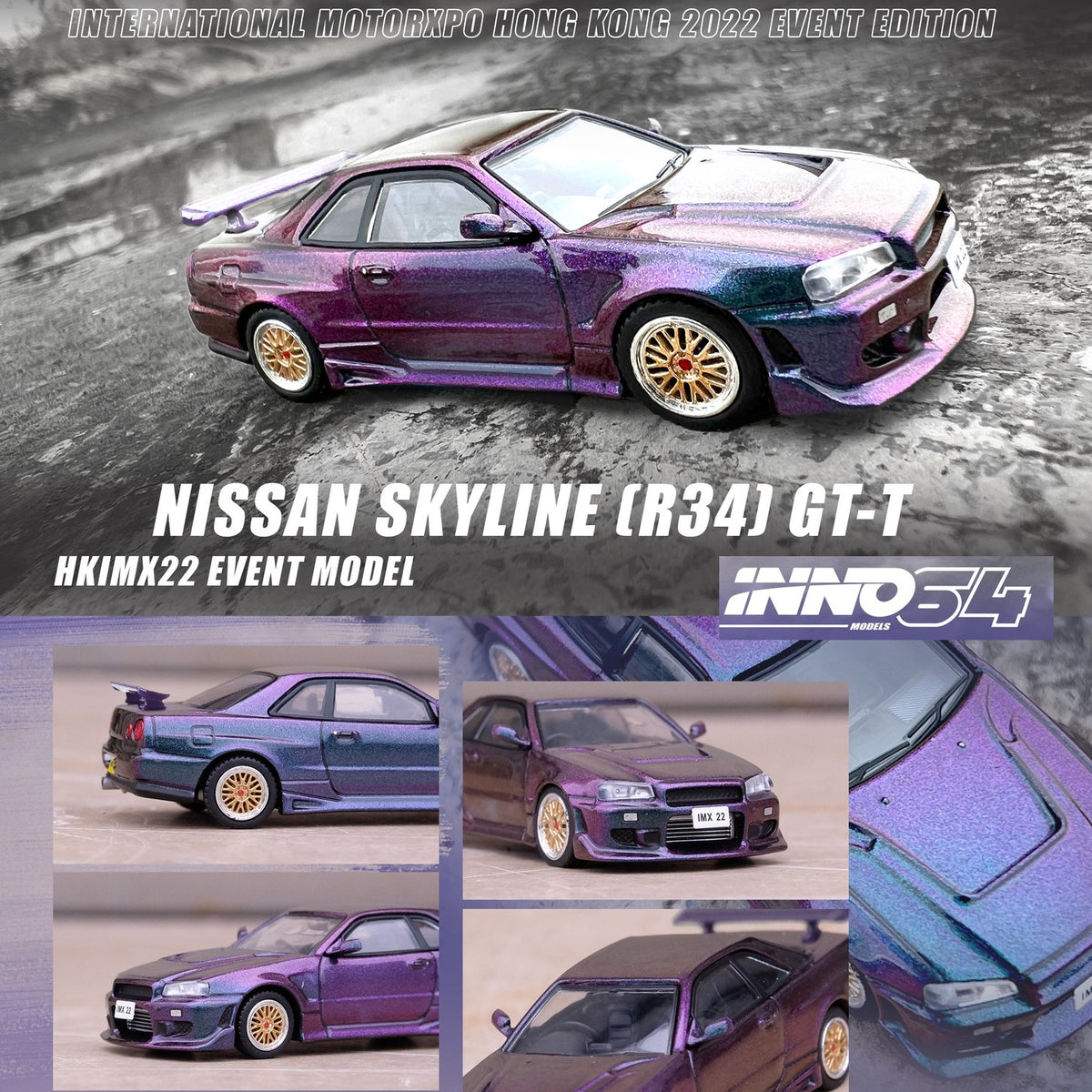 INNO64 1/64 NISSAN SKYLINE GT-R R34 GT-T HKIMX22 Event Model