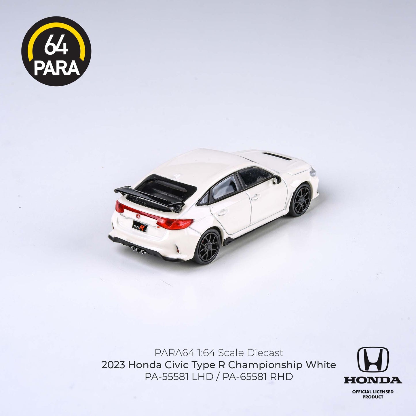 PARA64 1/64 2023 Honda Civic Type R FL5 Championship White LHD PA-55581