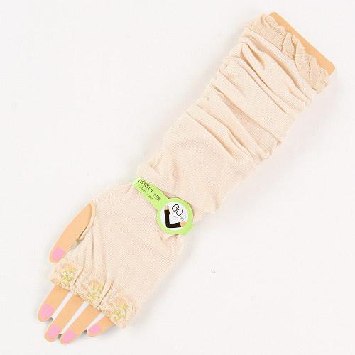 Arm Cover Border Floral Pattern- Beige 827817