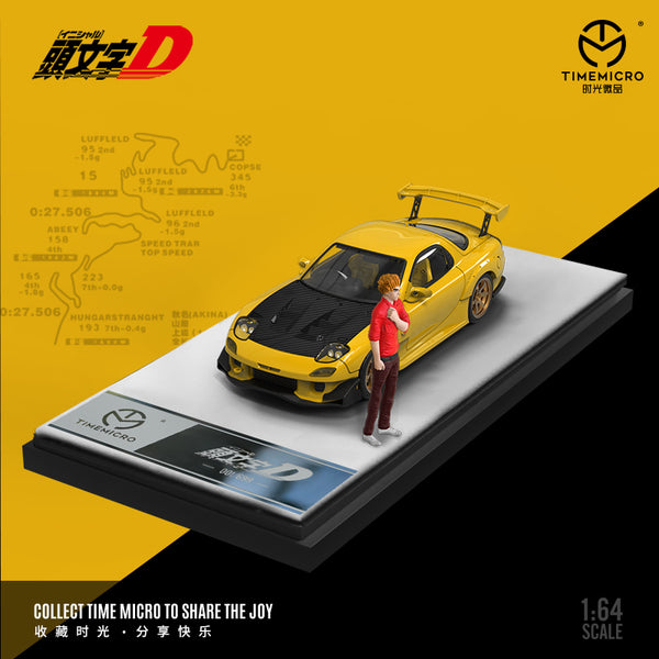 TIME MICRO 1/64 Mazda RX7 Initial D with figurine