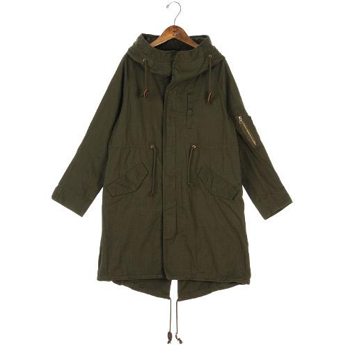 Coat with Hood - Moss Green