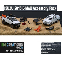 BM CREATIONS JUNIOR 1/64 ISUZU 2016 D-MAX White with Accessory Pack LHD 64B0107