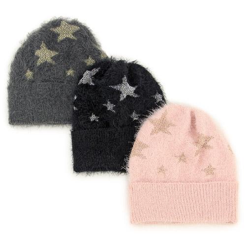 Vincent Pradier Star Pattern Knit Cap - Pink