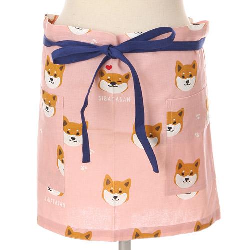 Shiba Inu half Apron - Pink
