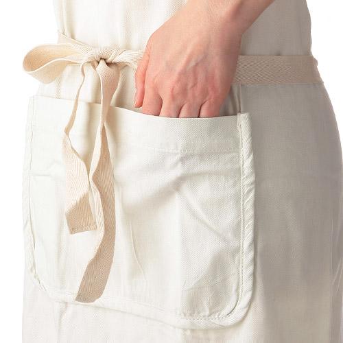 Indigo Apron - Ivory