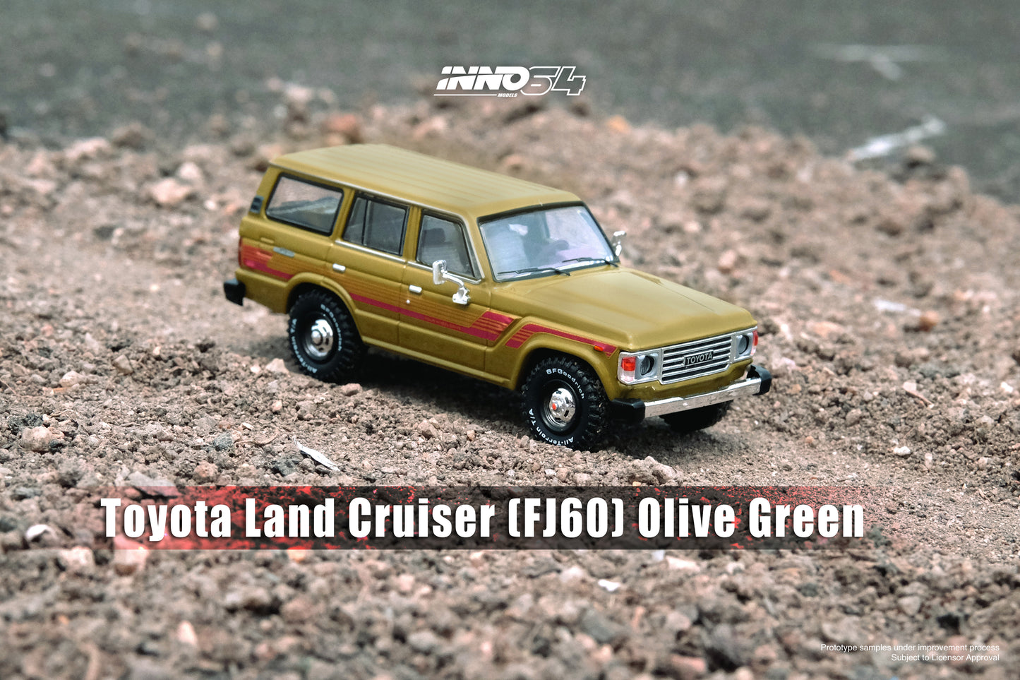 INNO64 1/64 TOYOTA LAND CRUISER FJ60 Olive Green IN64-FJ60-OLGR