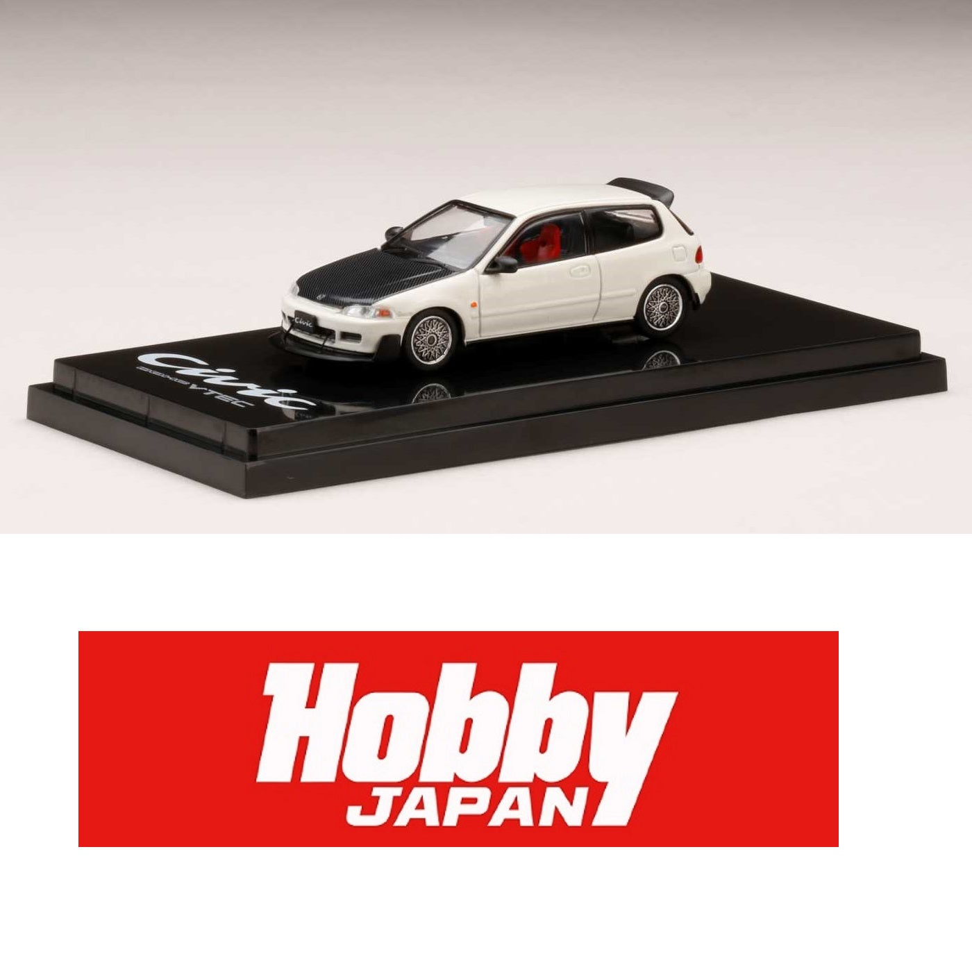HOBBY JAPAN 1/64 Honda CIVIC (EG6) JDM STYLE / MESH WHEEL White HJ641017FW