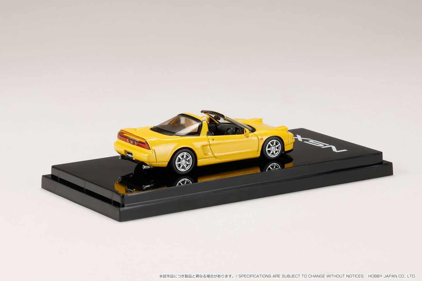HOBBY JAPAN 1/64 Honda NSX Type T with Detachable Roof INDY YELLOW PEARL HJ643006BY