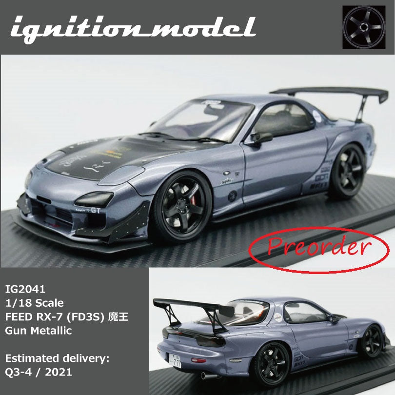 PREORDER Ignition Model 1/18 FEED RX-7 (FD3S) 魔王 Gun Metallic 