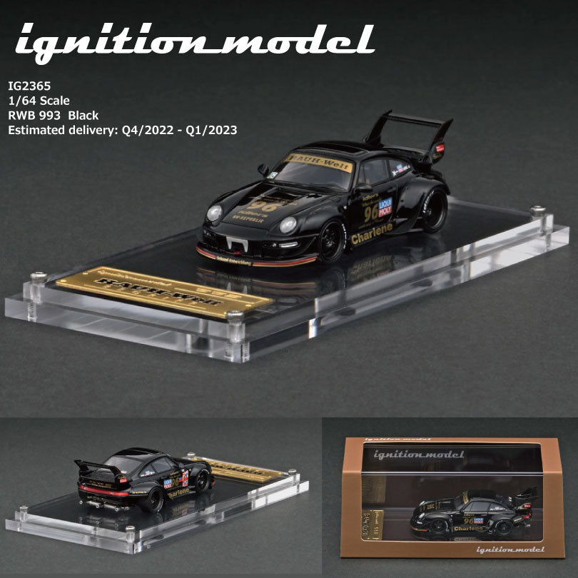 Ignition model 1/64 RWB ブラック\"apple.inc\" PREORDER* Ignition Model 1:64 Porsche RWB 993 in Black