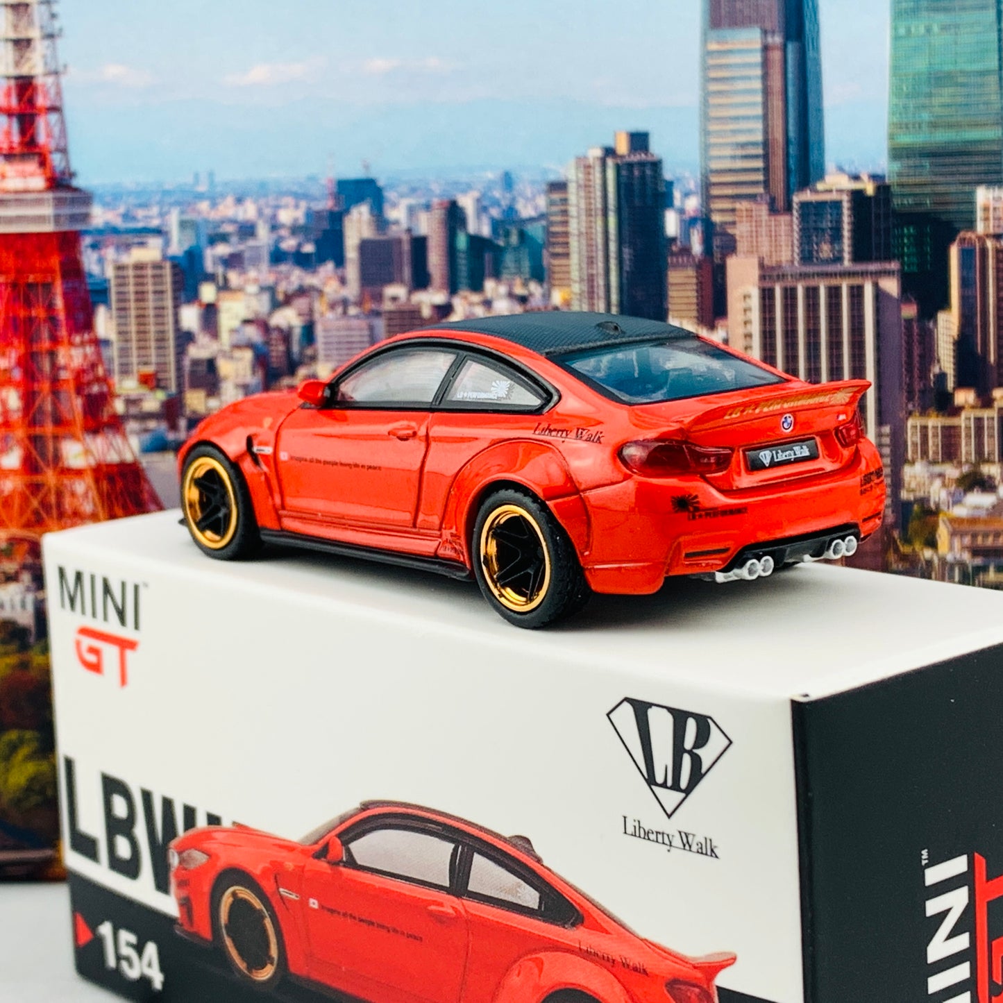 MINI GT 1/64 LB★WORKS BMW M4 Red w/ Copper Wheel LHD MGT00154-L