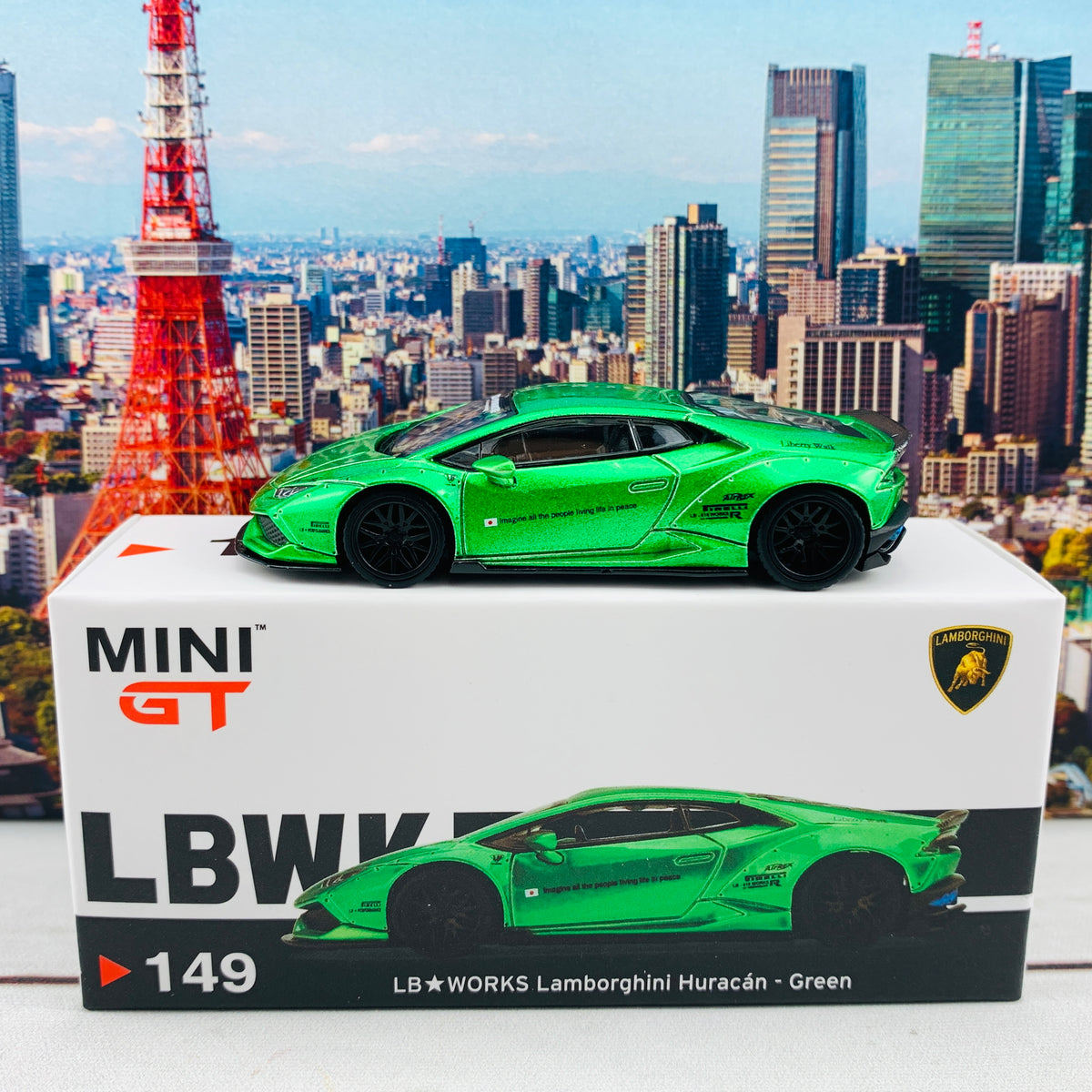 MINI GT 1/64 LB WORKS Lamborghini Huracan Version 2 Green LHD