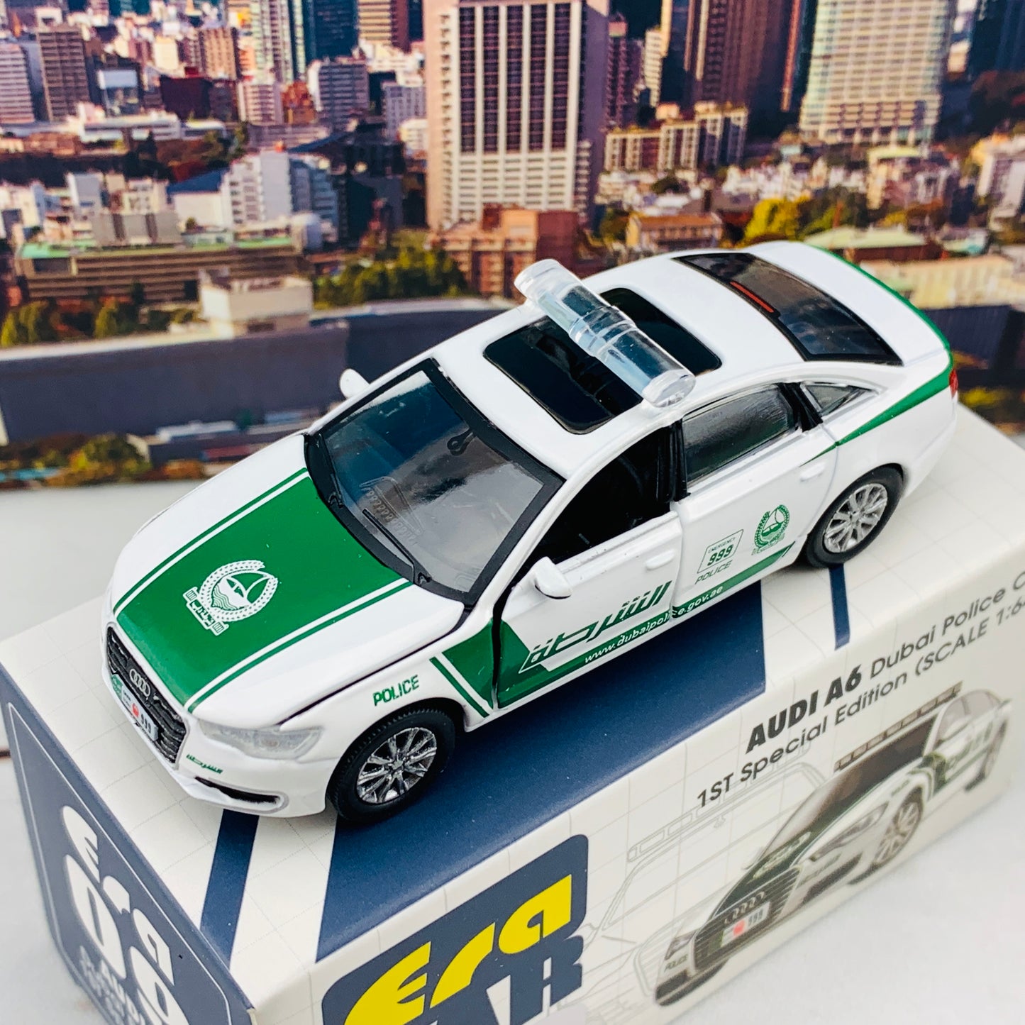 ERA CAR 09 Audi A6 Dubai Police Car 1ST Special Edition (1/64 ) AU19A6RF09