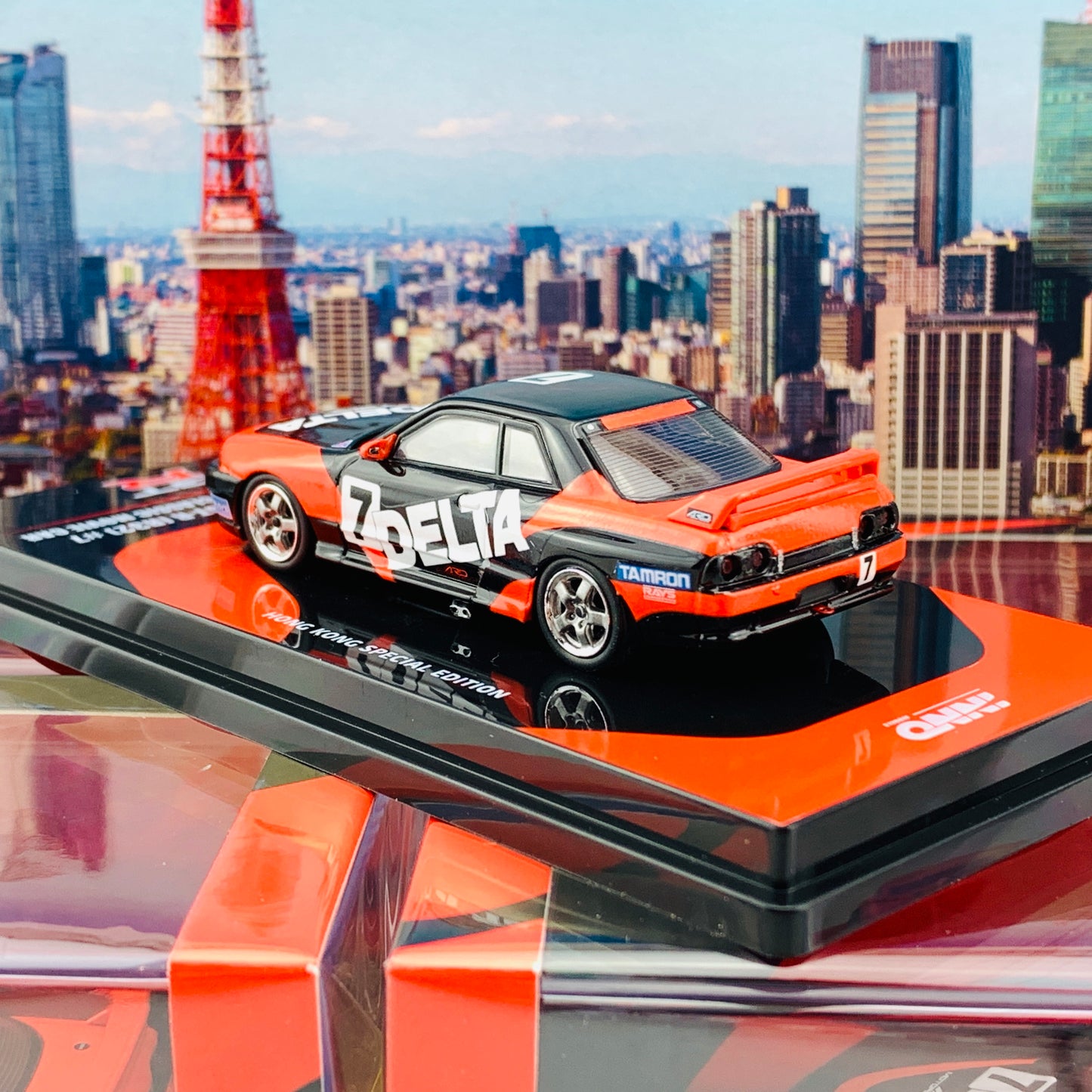 INNO64 Nissan Skyline GTR R32 # "DELTA" Hong Kong Classic Movie Car - Hong Kong Special Edition IN64-R32-DELTA
