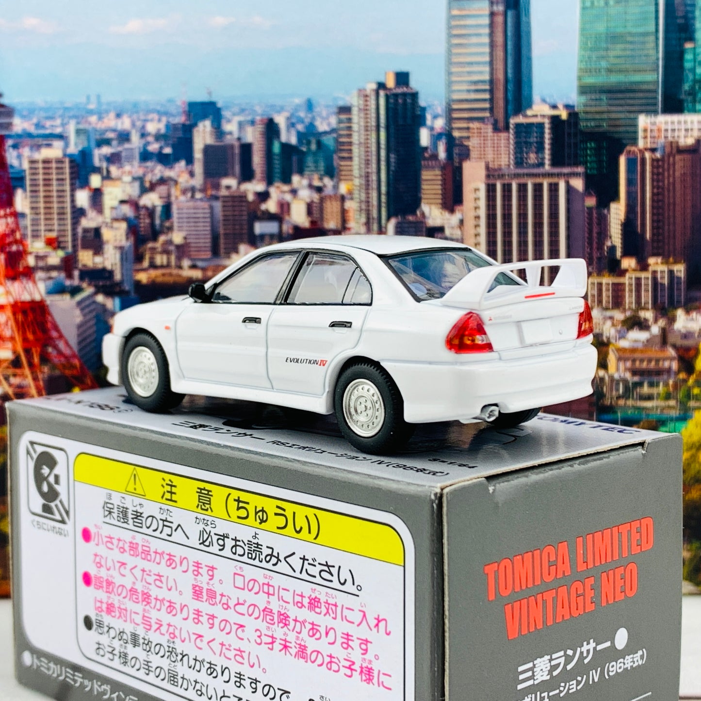 Tomica Limited Vintage Neo 1/64 Mitsubishi Lancer Evolution IV WHITE LV-N186c
