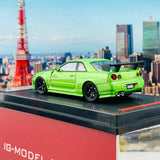 Ignition Model 1/64 Nismo R34 GTR Z-tune Green Metallic IG2126