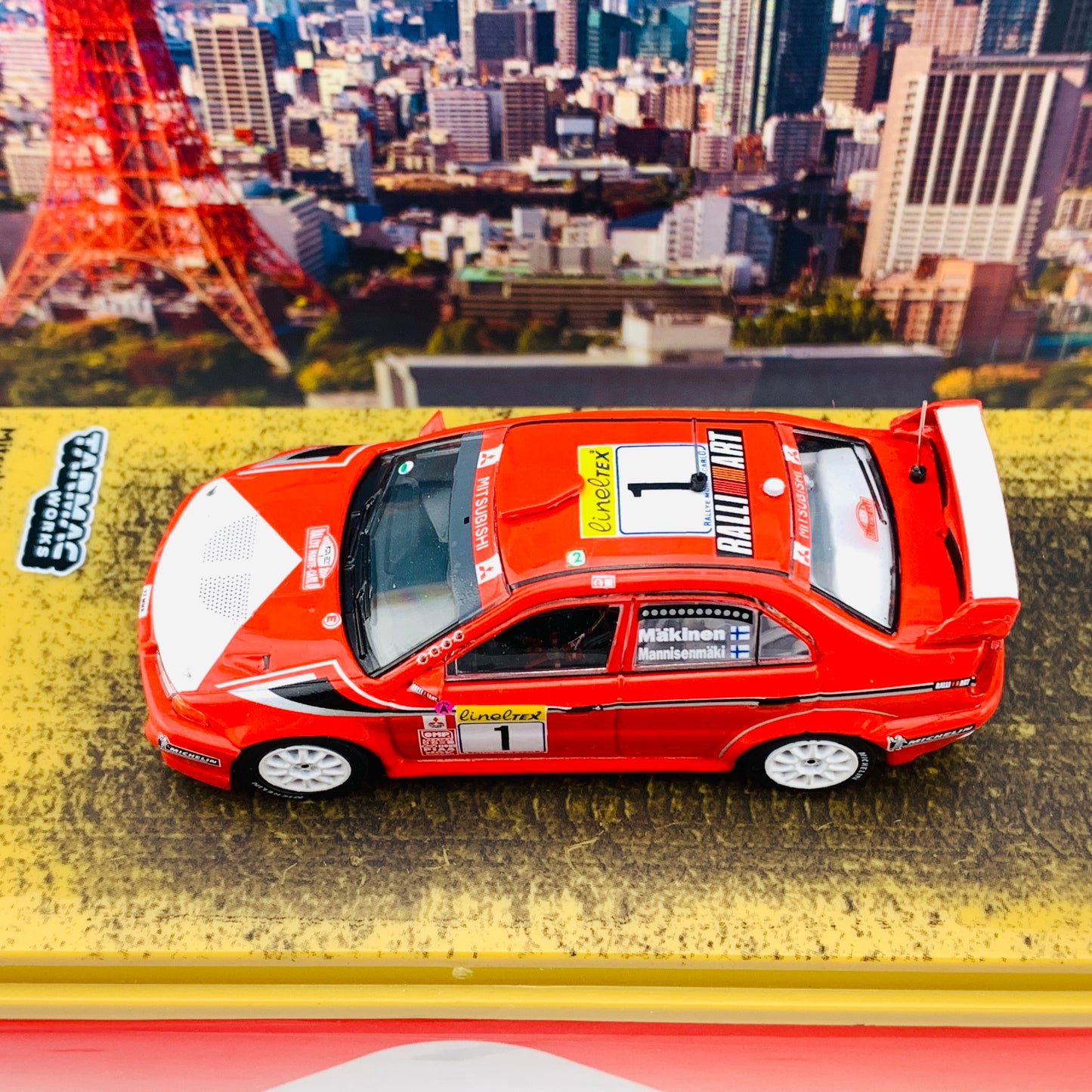 Tarmac Works 1/64 Mitsubishi Lancer Evolution VI Monte Carlo Rally 2000 Winner Tommi Mäkinen - Risto Mannisenmäki *** Decal Included *** T64-021-MAR