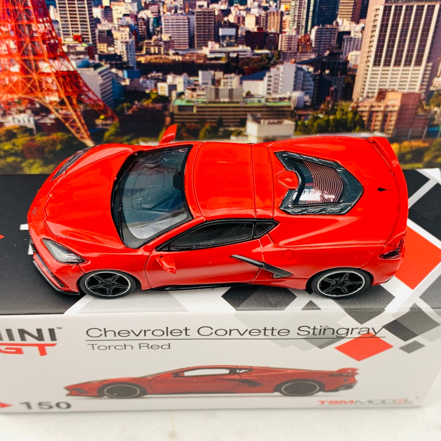 MINI GT 1/64 Chevrolet Corvette Stingray 2020 Torch Red LHD MGT00150-L