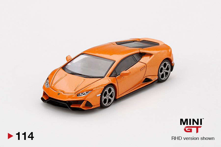 MINI GT 1/64 Lamborghini Huracan EVO Arancio Borealis RHD 