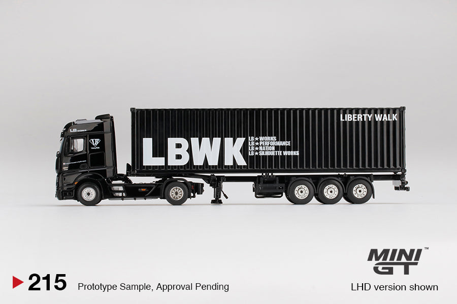 MINI GT 1/64 Mercedes-Benz Actros With 40 Ft Container "LBWK" LHD MGT00215-L