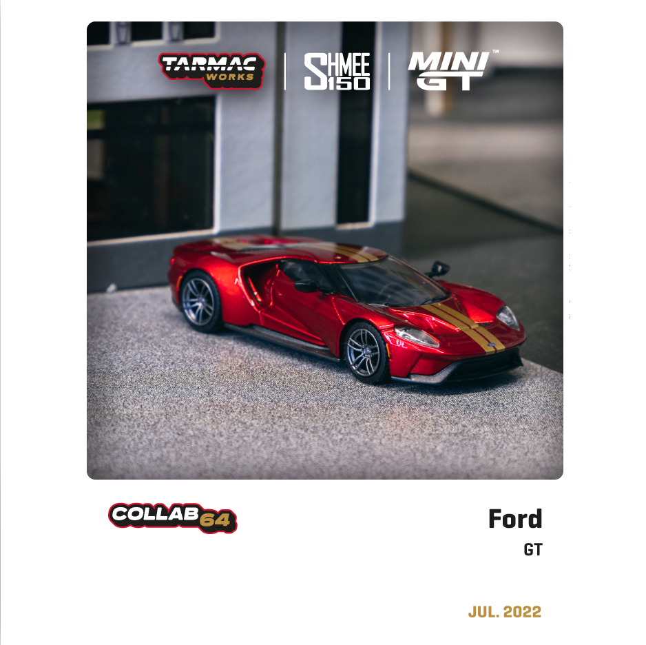 TARMAC WORKS COLLAB64 1/64 Ford GT Liquid Red *Official collaboration with Shmee150 and MINIGT* MGT00273-L