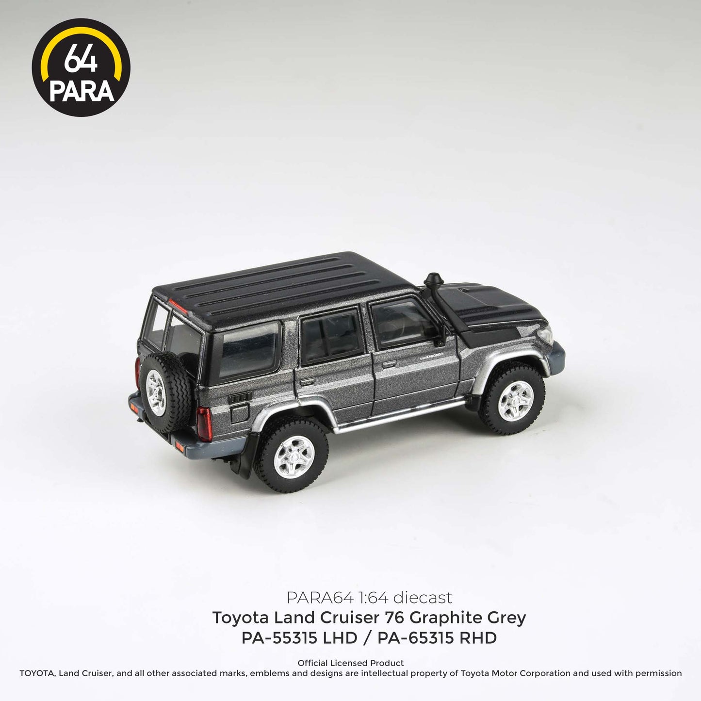 PARA64 1/64 2014 Toyota Land Cruiser LC76 Graphite Grey LHD PA-55315