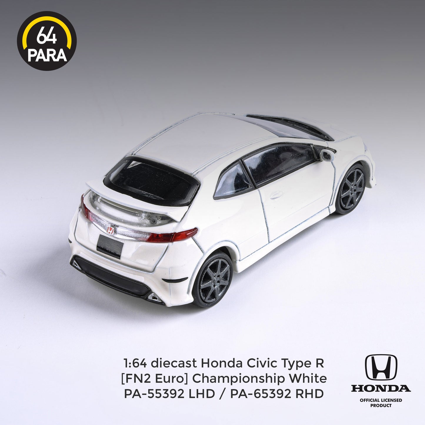 PARA64 1/64 Honda Civic FN2 Type R Championship White RHD PA-65392