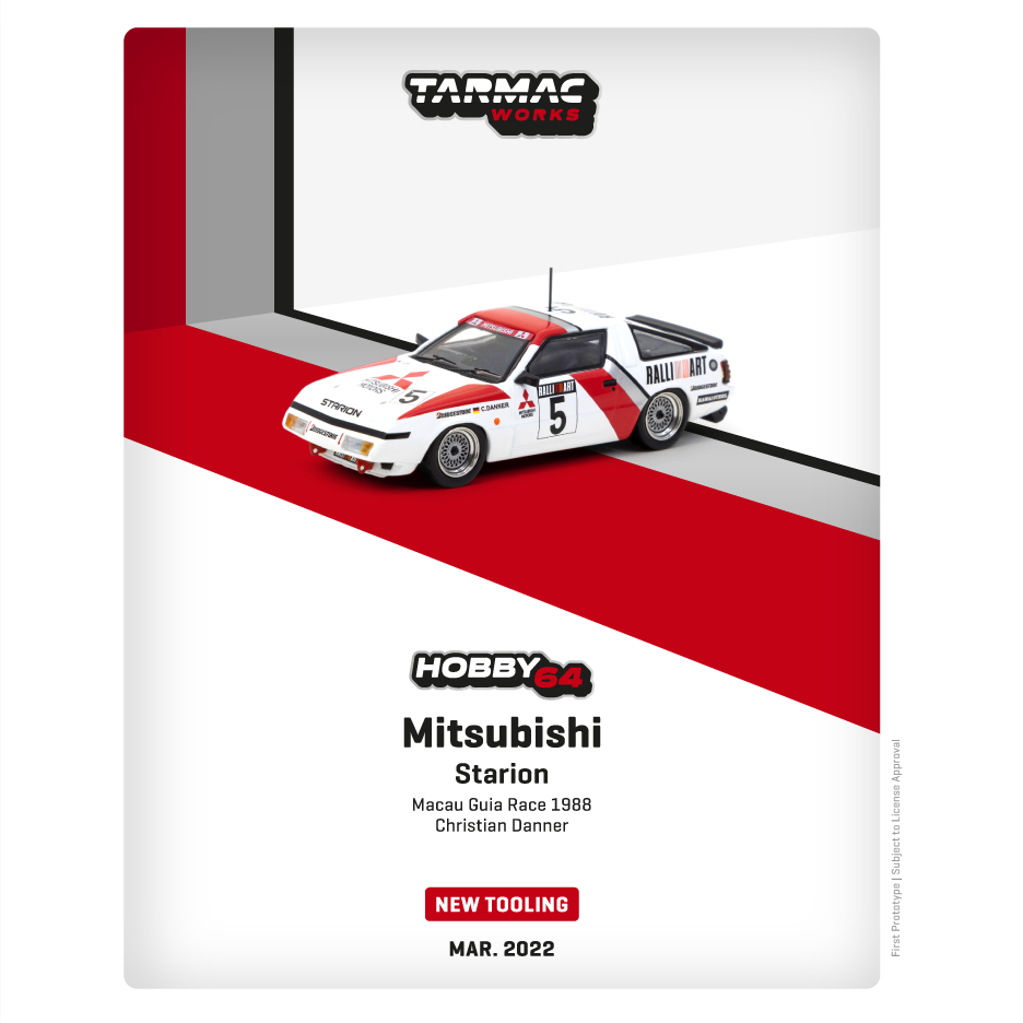 TARMAC WORKS HOBBY64 1/64 Mitsubishi Starion Macau Guia Race 1988 Christian Danner T64-055-88MGP05