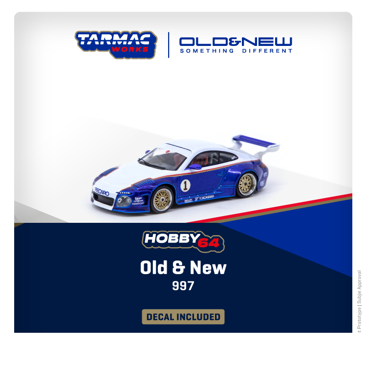 TARMAC WORKS HOBBY64 1 64 Old New 997 Blue White Decal included T64 TL053 BLW