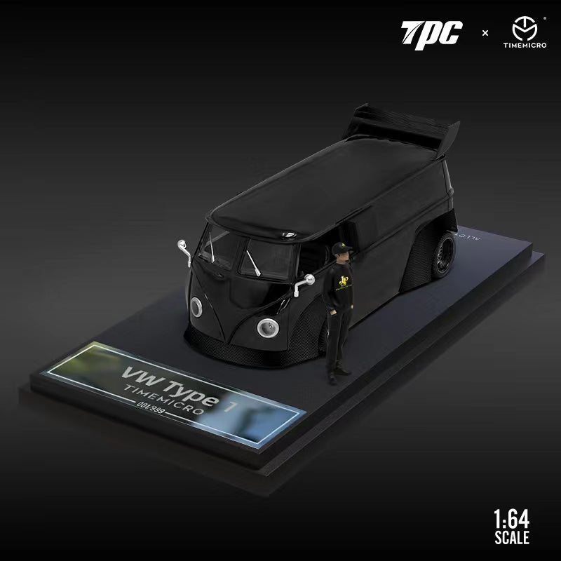 PREORDER TIME MICRO 1/64 VW T1 Matt Black (Approx. Release Date : JUNE 2022 subject to manufacturer's final decision)