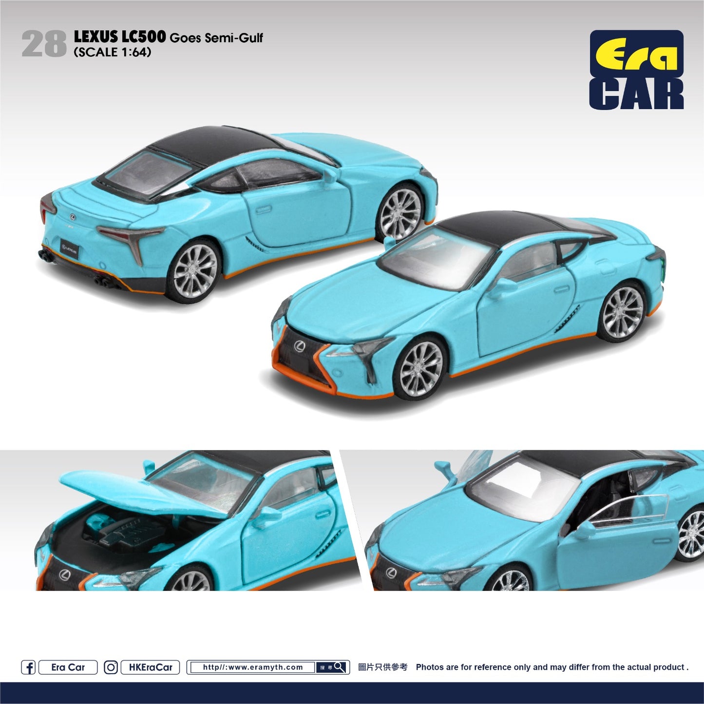 ERA CAR 1/64 28 LB Works LC500 (Goes Semi-Gulf) LS21LC2801