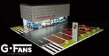 G-FANS 1/64 Diorama with LED Light - Porsche Showroom 710031