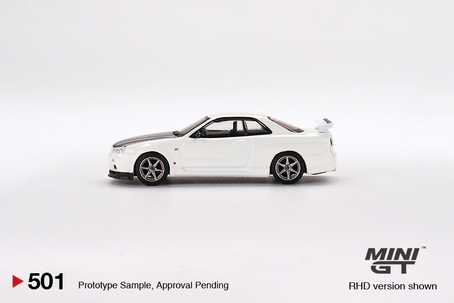 MINI GT 1/64 Nissan Skyline GT-R (R34) V-Spec II N1 White RHD MGT00501-R
