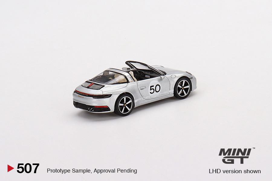 MINI GT 1/64 Porsche 911 Targa 4S Heritage Design Edition GT Silver Metallic LHD MGT00507-L