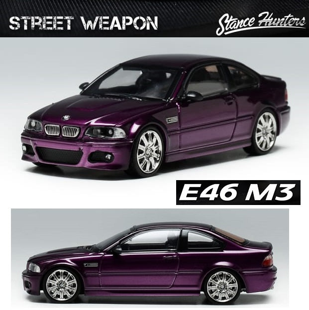 Stance Hunters x Street Weapon 1/64 BMW E46 M3 (Purple)