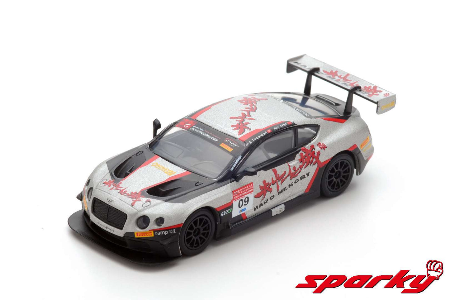Sparky 1/64 BENTLEY CONTINENTAL GT3 NO.09 CHINA GT CHAMPIONSHIP 2017 HARD MEMORY BENTLEY TEAM ABSOLUTE H. GENG - A. IMPERATORI Y106