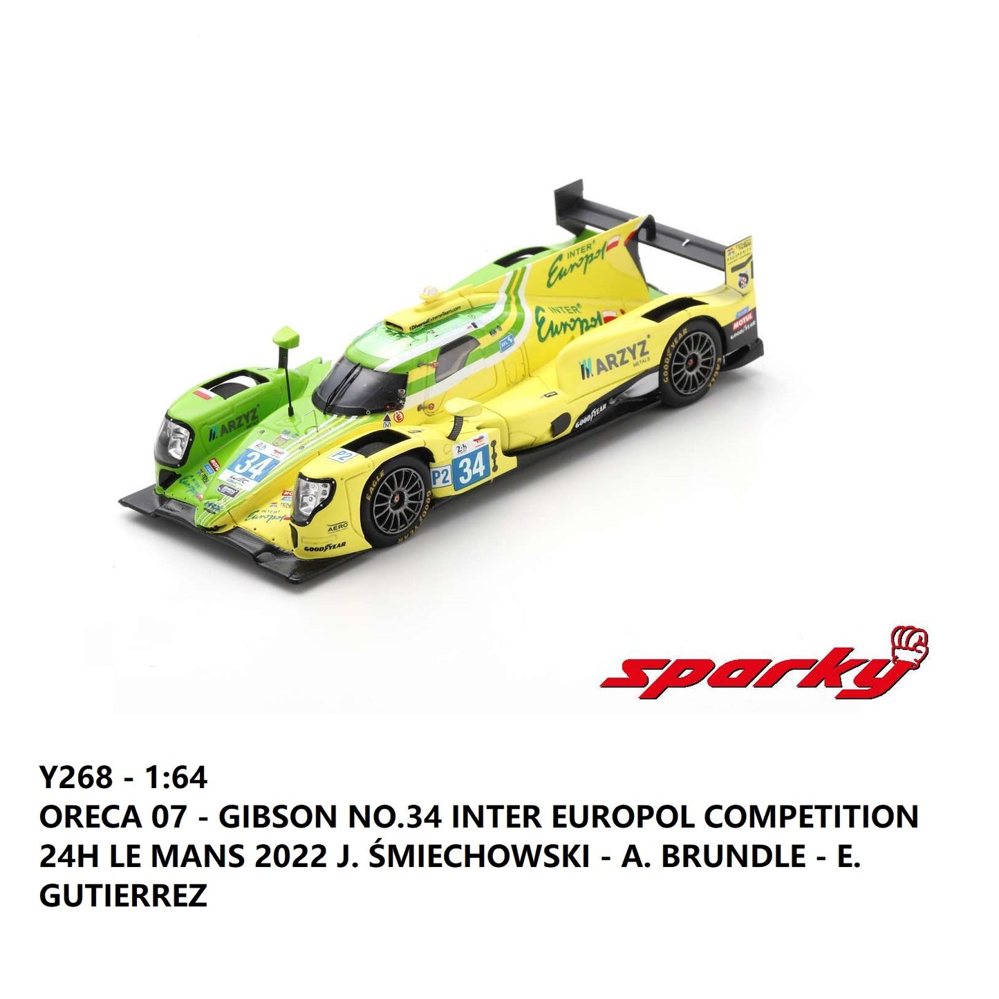 Sparky 1/64 Oreca 07 - Gibson No.34 Inter Europol Competition Y268
