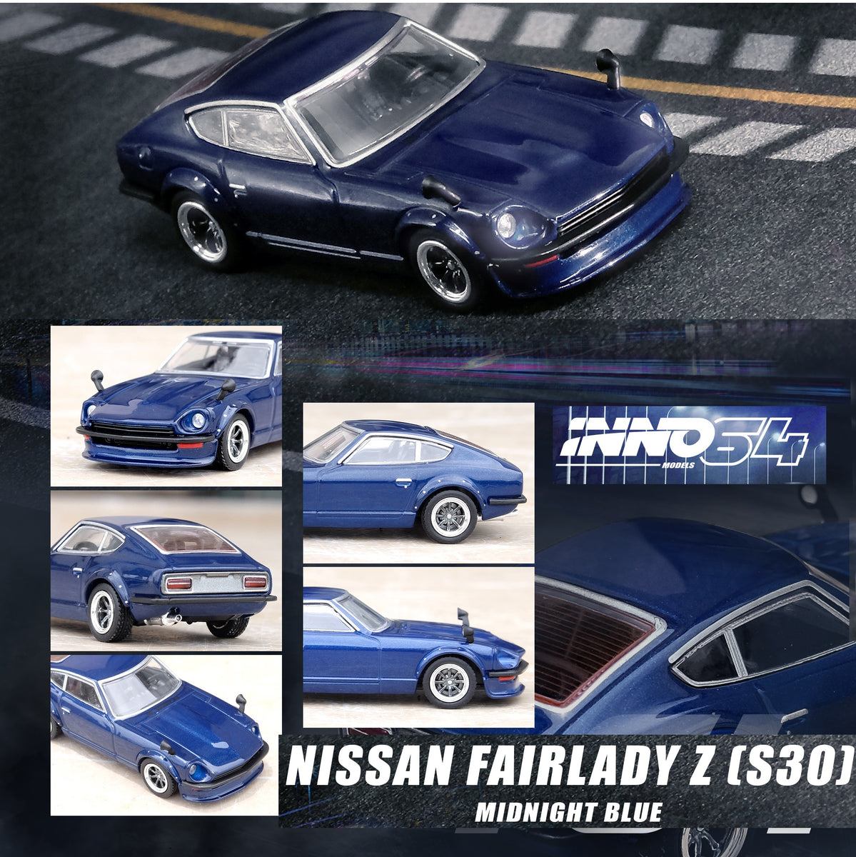 INNO64 1/64 NISSAN FAIRLADY Z (S30) Dark Blue Metallic IN64-240Z-DBM