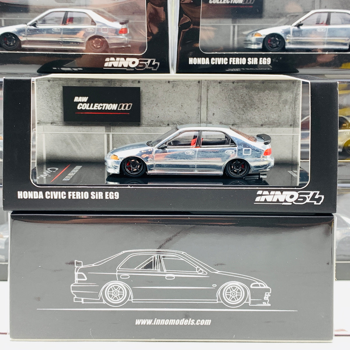 INNO64 Honda Civic Ferio EG9 Raw Edition • DiecastSociety.com